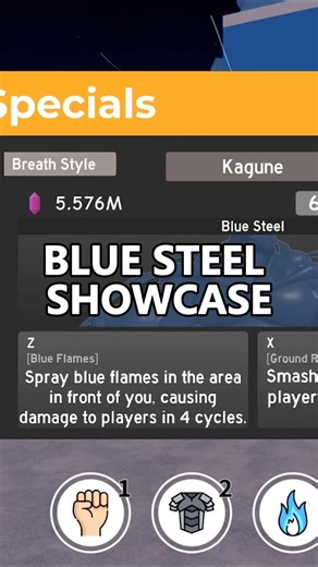 Showcasing Blue Steel in Anime Fighting Simulator Endless