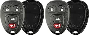 KeylessOption Just the Case Keyless Entry Remote Key Fob Shell (Pack of 2)