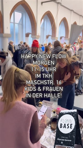 @flow.base.hannover on Instagram: "Morgen ist der große Flowmarkt! Frauen- und Kindersachen in der Turnhalle vom TKH, Maschstr. 16, 11-15 Uhr. Kommt zum Stöbern vorbei, genießt Waffeln, Kaffee und Kuchen im Bistro. . . . . . #flowmarkt #preloved #hannoverlife #flow #tkh hannoverlove sharefashion nachhaltigkeit lovefashion flow beauty design maschstr.16 fashionlovers 11.1. flowbase"