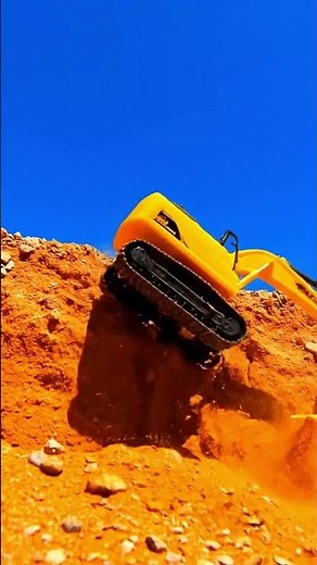 Awesome Toy Excavator Digging HUGE Dirt Piles! 🚜 Construction Fun!