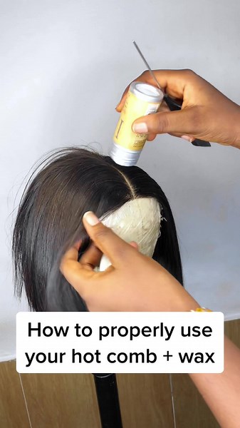 How to properly use your HOTCOMB WAX I hope this helps someone Still taking orders for wig making, hair Ventilation and revamping #howtousehotcomb #hotcomb #wigmaker #wigmaking #wigtok #hairtok #wigtips #hairventilation #hair #capcut #wigmakernigeria #hair #fyp