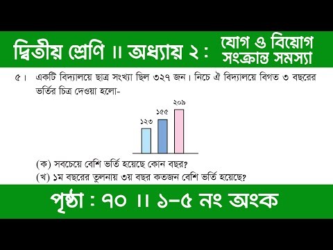 Class 2 Math Chapter 2 | অধ্যায় ২ | যোগ ও বিয়োগ সংক্রান্ত সমস্যা | পৃষ্ঠা ৭০ (১-৫ নং)