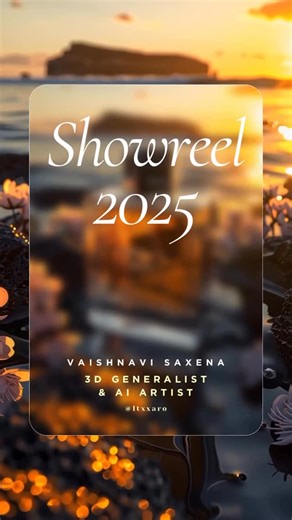 Vaishnavi on Instagram: "WHAT a year of learning, experimentation, and deep exploration. Alongside multiple R&Ds and visual studies, I began integrating AI into my creative workflow — expanding how I approach ideas, speed, and iteration. This showreel is a compilation of both personal explorations and commercial work. Grateful to the studios and collaborators who made these projects possible. #3dvfx #cgshowreel #lookdevartist #productvisuals #motiondesign #3dshowreel"