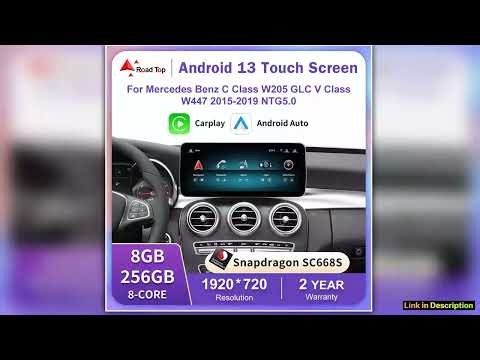 Android 13 Touch Screen for Mercedes Benz W205 GLC C V Class W447 GLA CLA 20152019 GPS With Carplay