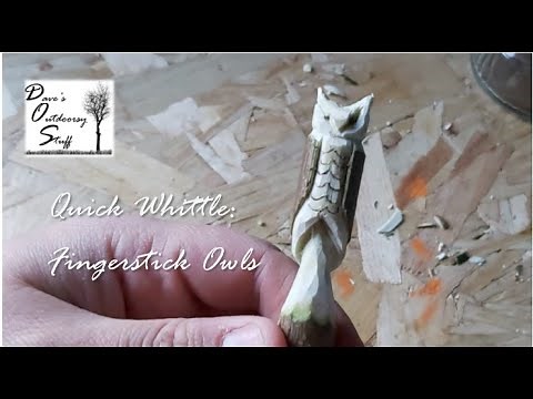 Quick Whittle: Fingerstick Owls