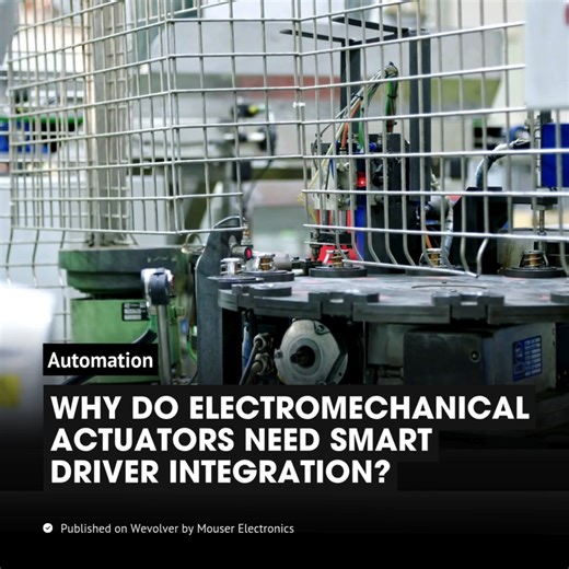 As industrial systems become increasingly autonomous and intelligent, electromechanical actuators must also evolve. This article, published in collaboration with Mouser Electronics, examines how intelligent, integrated driver solutions are revolutionizing actuator performance, enabling real-time data processing, edge intelligence, and predictive diagnostics to power the factories of the future. Learn more: https://wevlv.co/4khWdKB Analog Devices, Inc. #actuators #automation #engineering #technol