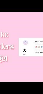 how to: reminders widget