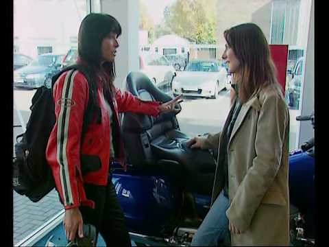 Suzi Perry testing Motorbike