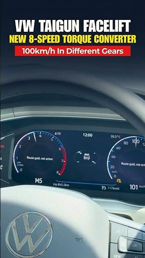 VW Taigun 100km/h in different gears | New 8-speed torque converter | autoX