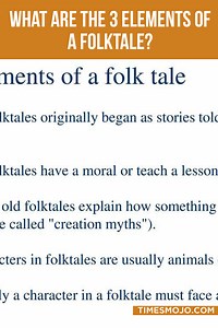 What are the 3 elements of a folktale? - TimesMojo