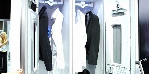 This home steam closet can dry clean and iron your clothes on its own