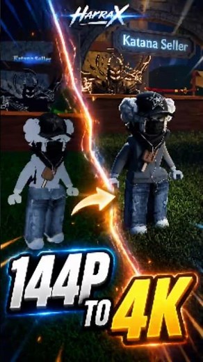 144p vs 4K Roblox is INSANE 🤯 #roblox #shorts