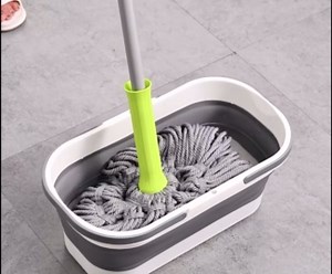 Amazon.com: Collapsible Mop Bucket with Handle - 12L/3.17 Gallon Small Foldable Bucket with Wheels for House Cleaning/Car Washing/Camping Portable Rectangular Handy Basket Plastic Bucket for Cleaning Mop (Blue) : Health & Household