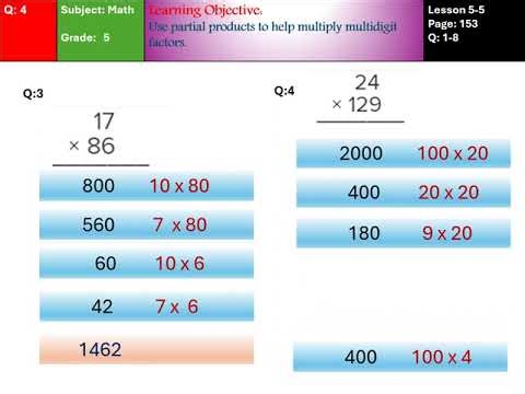 Multiply using Partial Products 