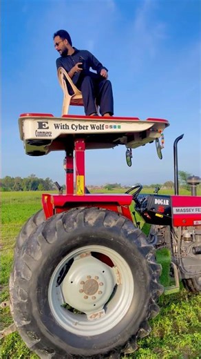 Crazy Tractor Chair Stunt 😱🚜 | Evening Village View | with Dastgeer Dogar Vlog#dastgeerdogar