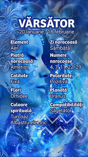 298K views · 2K reactions | Vărsătorul este zodia care trăiește cu un...