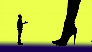 clip-1027718069-woman-high-heeled-boots-dominate-pleading-man-kick