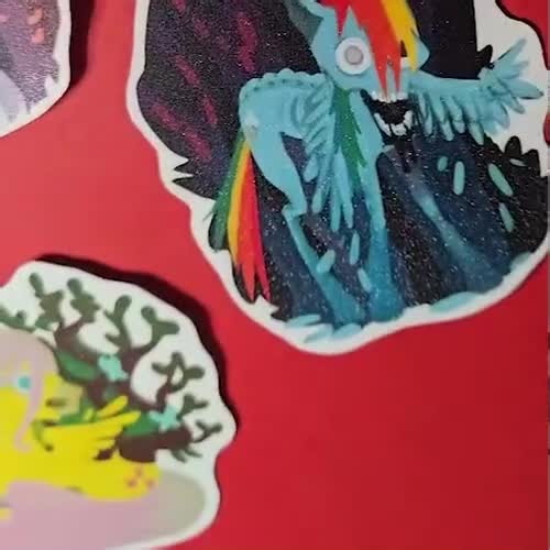 MLP Infection - 4 Glitter Vinyl Stickers - Etsy Australia