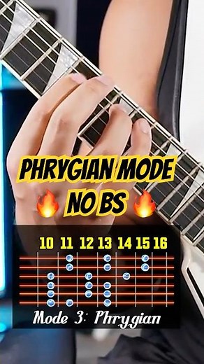 How To Play The Phrygian Mode 3 Notes Per String | Guitar Lesson