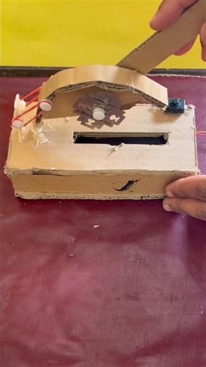 DIY Mini Cardboard Cutting Machine ✂️🔥 | High Speed Mini Cutter at Home! #cardboardcreations