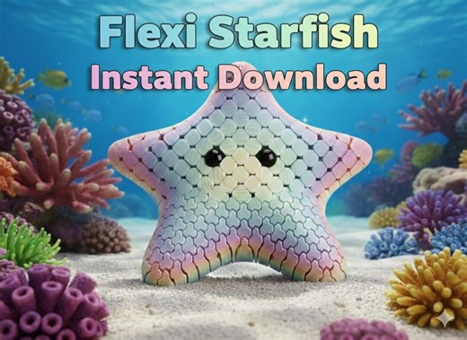 Flexi Starfish Star Fidget STL/3MF File 3D Printable Ocean Flexi Desk Fidget Articulated Sensory Stress Toy Instant Digital Download - Etsy