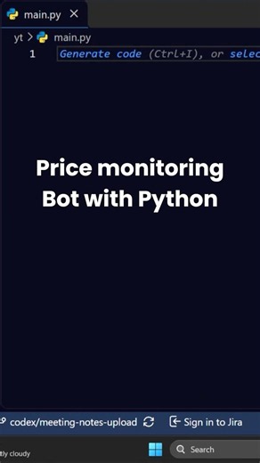 Build a Price Monitoring Bot with Python | Python Automation #python #automation