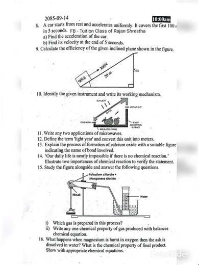 Class -9 science and technology question -2082 for practice #science #question #exam
