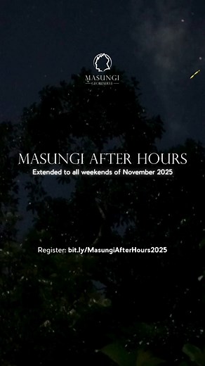 16K views · 461 reactions | Firefly season is simply too magical to miss! ✨ Masungi After Hours is extended for all weekends of November 2025 — giving you more chances to wander under moonlit canopies and glowing skies.   New Dates: November 6–9, 14–16, 21–23, 29–30 ️ Limited slots at bit.ly/MasungiAfterHours2025 or the link in bio. | Masungi Georeserve | Facebook