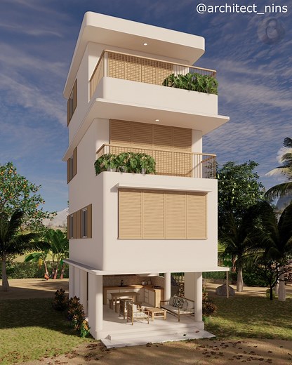 766K views · 9.3K reactions | This is my version of a typhoon-resistant house design, ideal for medium—to high-risk flood areas. Of course, you can modify it to a larger version based on your space requirement. by: Architect Niñs #smallhouse #housedesign #minimalist #typhoon #resilient #animation #housetour #fyp | Architect Niñs | Facebook