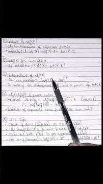 adj(A) & Determinant Power Rules in 59 Seconds! 🔥 | JEE Maths
