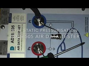 B777 static pressurisation using ADTS 505 AIR DATA TESTER