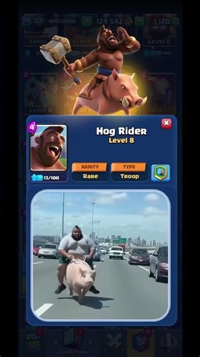 Hog Rider in Real Life | Clash Royale Cards in Real Life #clashroyale #hogrider