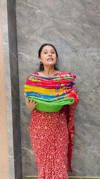 ✨Saree code-GT654✨Website Booking-stwaykar.in✨Price-8 saree=5200✨ chiffon georgette Saree￼