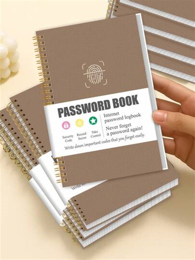 1pc Mini Password Book – A6 Quick Internet Password Logbook With Websites, Usernames,Address Books, Anniversaries,Birthdays & Notes, Internet Logins For Home Back To School Supplies Office Supplies Adult Gifts Teacher Gifts Mothers Day Gift | SHEIN
