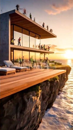 Dream House on the Edge of the Ocean #ai #buildcraft #building