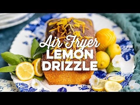 Air Fryer Lemon Drizzle Cake | Supergolden Bakes