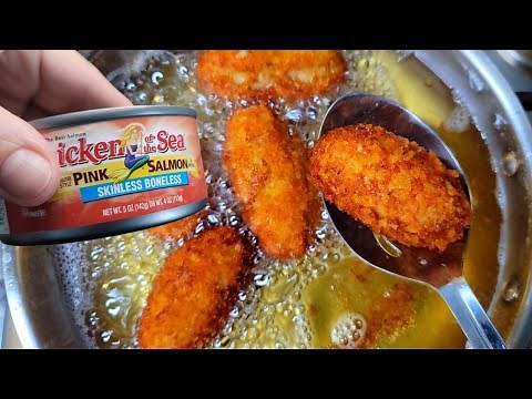 Salmon croquettes with canned salmon