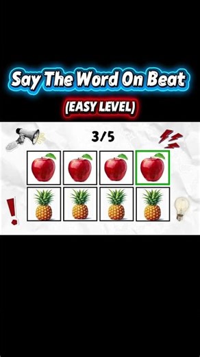 Say the fruits name on beat #saythewordonbeat