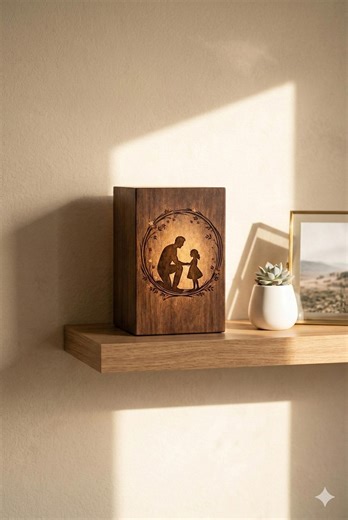 Personalized Wooden Keepsake Box - Father & Daughter Memory Box - Etsy