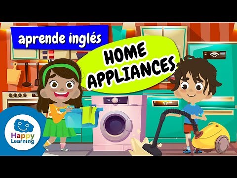 📺 Aprende Vocabulario de Electrodomésticos en Inglés | Curso para Niños 🔌 | Happy Learning 📚