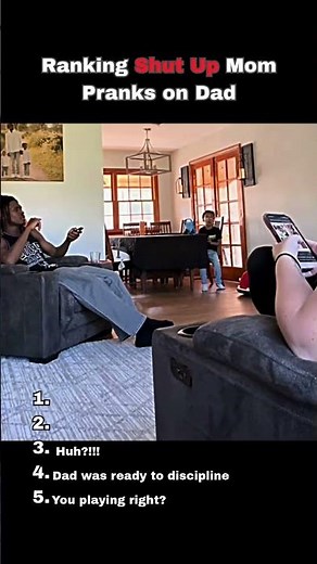 Ranking "Shut Up Mom Prank on Dad" || Dad and Kids Funniest Moments