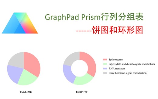 GraphPad Prism行列分组表 ------饼图和环形图