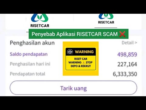 🔴Info penting Aplikasi RISETCAR Sudah Scam, Terbukti Bahwa Investasi Risetcar itu Penipuan !!