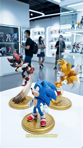 Sonic character figurine, designed by AI