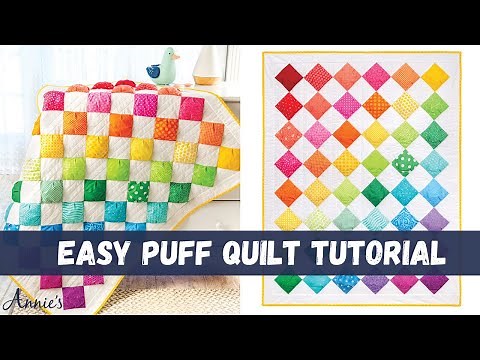 Rainbow Puff Quilt Tutorial: Easy Quilting Tutorial