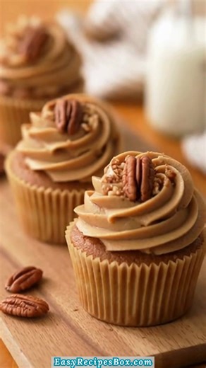 Pecan Pie Cupcakes with Brown Sugar Frosting Ingredients: - 1 cup all-purpose flour - 1/2 teaspoon baking soda - 1/4 teaspoon salt - 1/2 cup unsalted butter, softened - 1/2 cup light brown sugar, packed - 1/4 cup granulated sugar - 2 large eggs - 1 teaspoon vanilla extract - 1/4 cup whole milk - 1/2 cup chopped pecans - 1/4 cup light corn syrup For the Frosting: - 1/2 cup unsalted butter - 1 cup packed light brown sugar - 1/4 cup whole milk - 2 cups powdered sugar - 1/2 teaspoon vanilla extract 