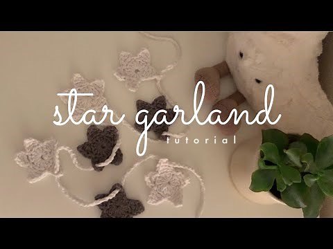 Hanging Star Garland Crochet Tutorial ✨