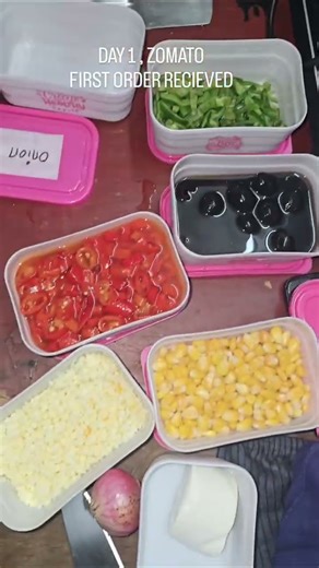 My cld ktchn has started 1st order received #viralvideos #pizzalover #zomato #trendingreels #cheese