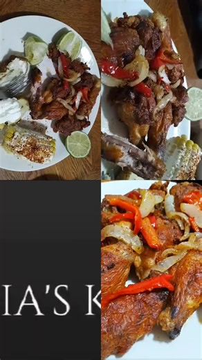 Georgia's Kitchen coming soon Tik Tok was acting edited so I quickly uploaded uh .Doubled cooked buffalo wings cooked in air fryer on roast so juicy in middle flip other dude then on regular air fry poor buffalo sauce watch it now .Me I can corn and baked potato #georgiadkitchenoflove #foodblogger #buffslowings #Airfryer #mexicancorn