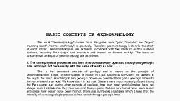 10 Concepts.pdf - Principles Of Geomorpholo - Notes - Teachmint